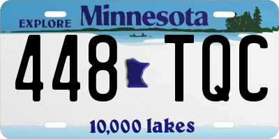 MN license plate 448TQC