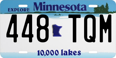 MN license plate 448TQM
