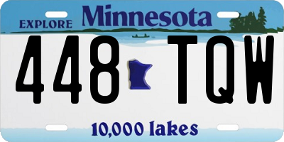 MN license plate 448TQW