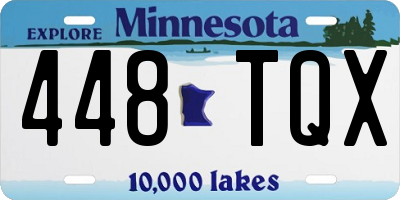 MN license plate 448TQX