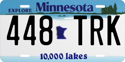 MN license plate 448TRK