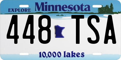 MN license plate 448TSA