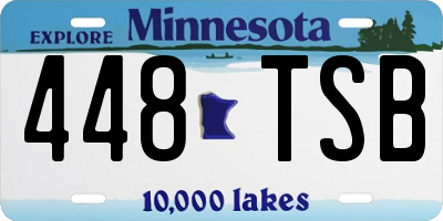 MN license plate 448TSB