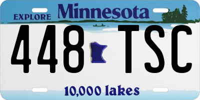 MN license plate 448TSC