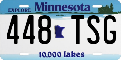 MN license plate 448TSG