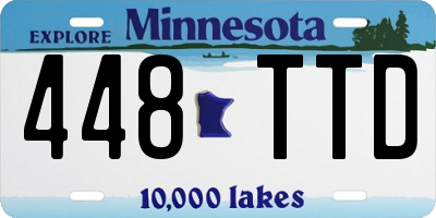 MN license plate 448TTD