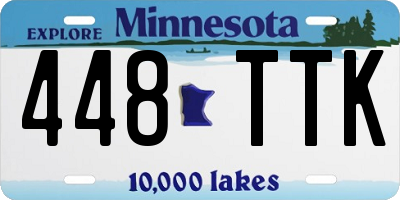 MN license plate 448TTK