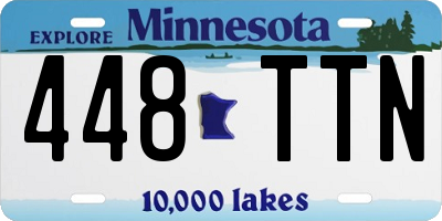 MN license plate 448TTN