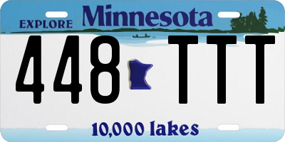 MN license plate 448TTT