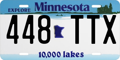 MN license plate 448TTX