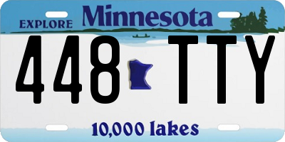 MN license plate 448TTY