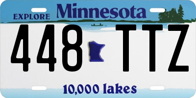 MN license plate 448TTZ