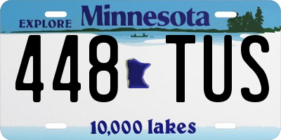 MN license plate 448TUS