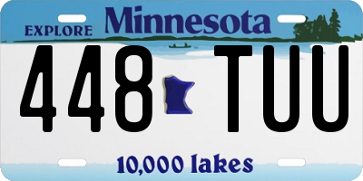 MN license plate 448TUU