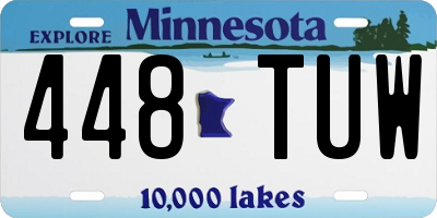 MN license plate 448TUW