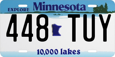 MN license plate 448TUY