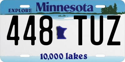 MN license plate 448TUZ