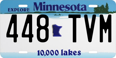 MN license plate 448TVM