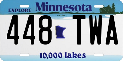 MN license plate 448TWA