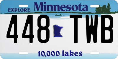 MN license plate 448TWB