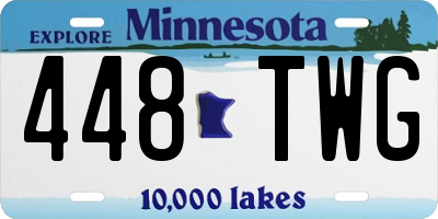MN license plate 448TWG