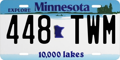 MN license plate 448TWM