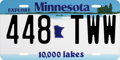 MN license plate 448TWW