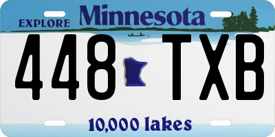 MN license plate 448TXB
