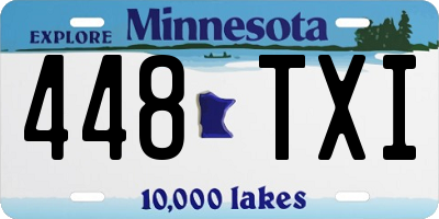 MN license plate 448TXI