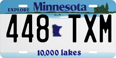 MN license plate 448TXM