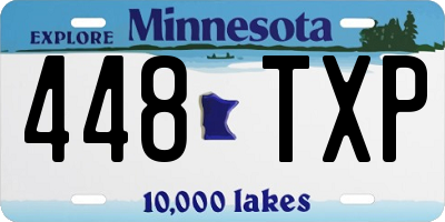 MN license plate 448TXP
