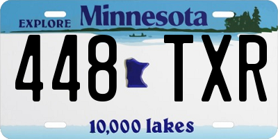 MN license plate 448TXR