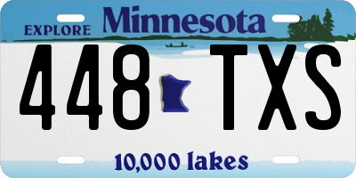 MN license plate 448TXS