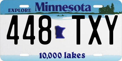 MN license plate 448TXY