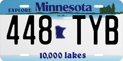 MN license plate 448TYB