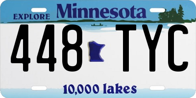 MN license plate 448TYC