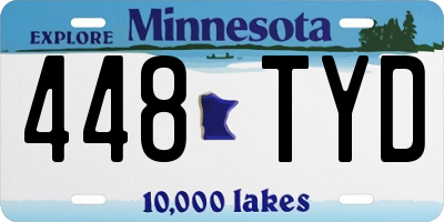 MN license plate 448TYD
