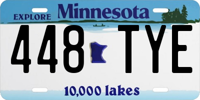 MN license plate 448TYE