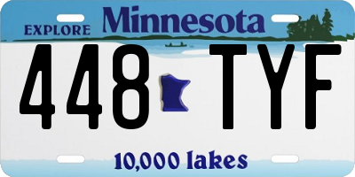 MN license plate 448TYF
