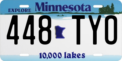 MN license plate 448TYO