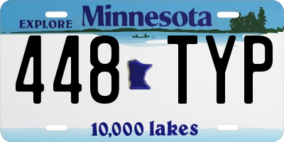 MN license plate 448TYP