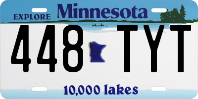 MN license plate 448TYT