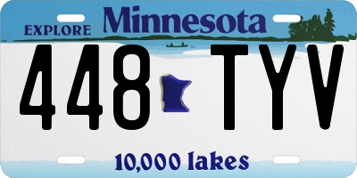 MN license plate 448TYV