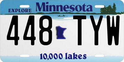 MN license plate 448TYW