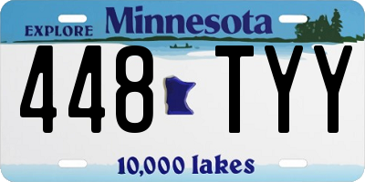 MN license plate 448TYY