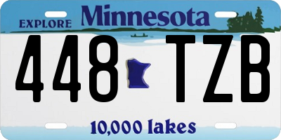 MN license plate 448TZB