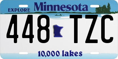MN license plate 448TZC