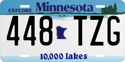 MN license plate 448TZG