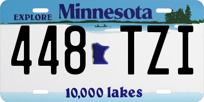MN license plate 448TZI