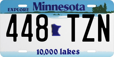 MN license plate 448TZN
